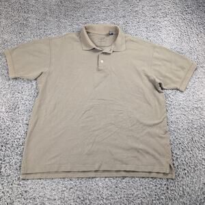 GAP Shirt Men Large Brown Polo Golf Classiccore Preppy Casual Short Sleeve Pique
